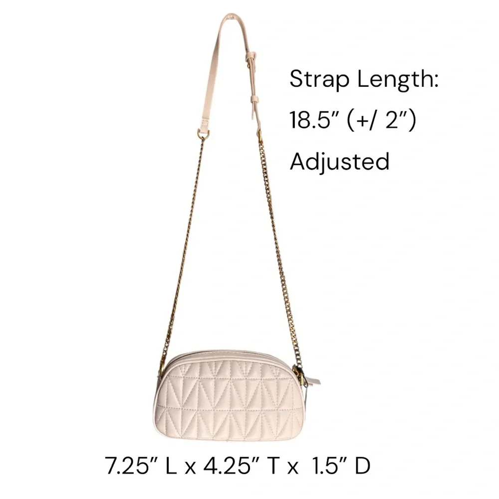 NWT Zara Quilted Cream Crossbody Shoulder Bag - Picture 5 of 11